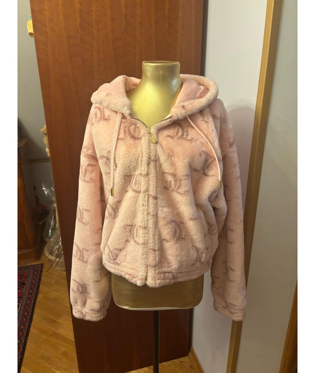 JUICY COUTURE Розовая меховая шуба, фото 4
