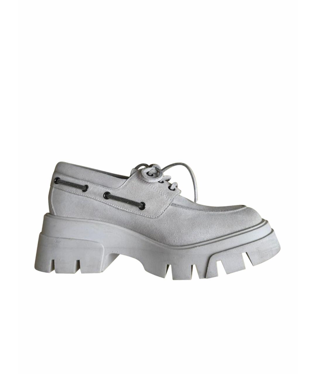 BRUNELLO CUCINELLI Бежевые замшевые лоферы, фото 1