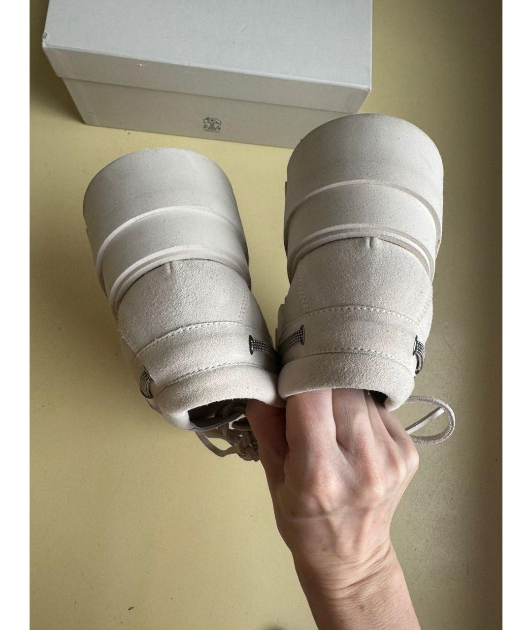 BRUNELLO CUCINELLI Бежевые замшевые лоферы, фото 2