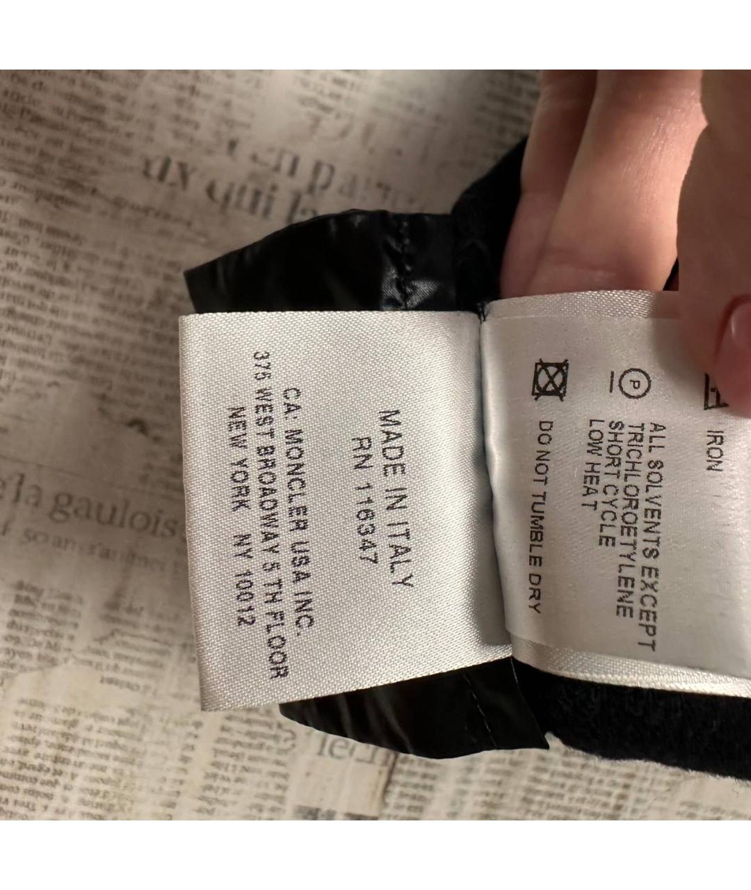 MONCLER Черное пальто, фото 8