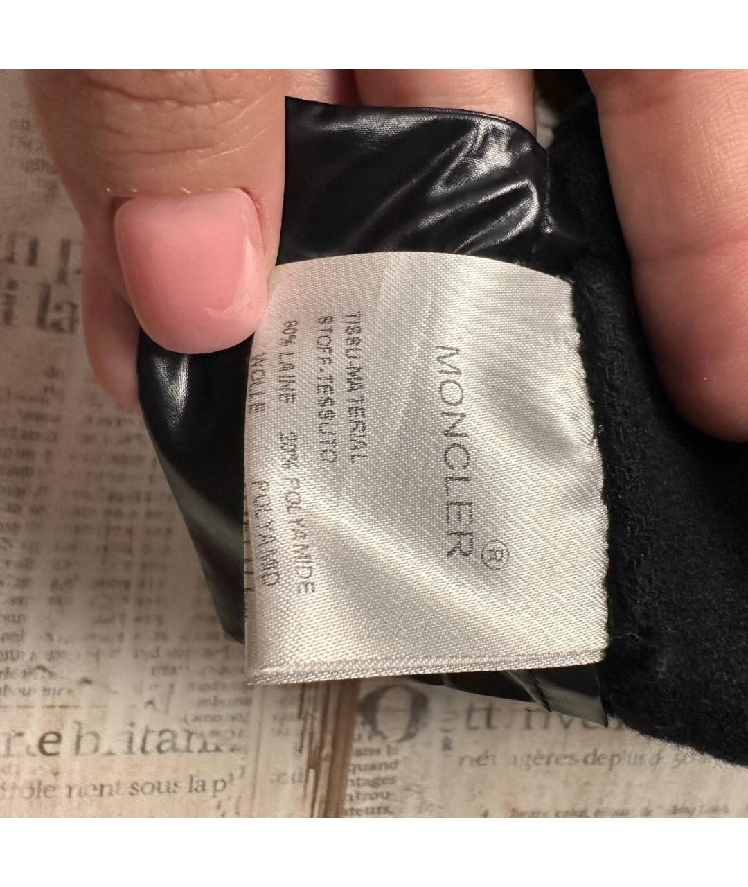 MONCLER Черное пальто, фото 6