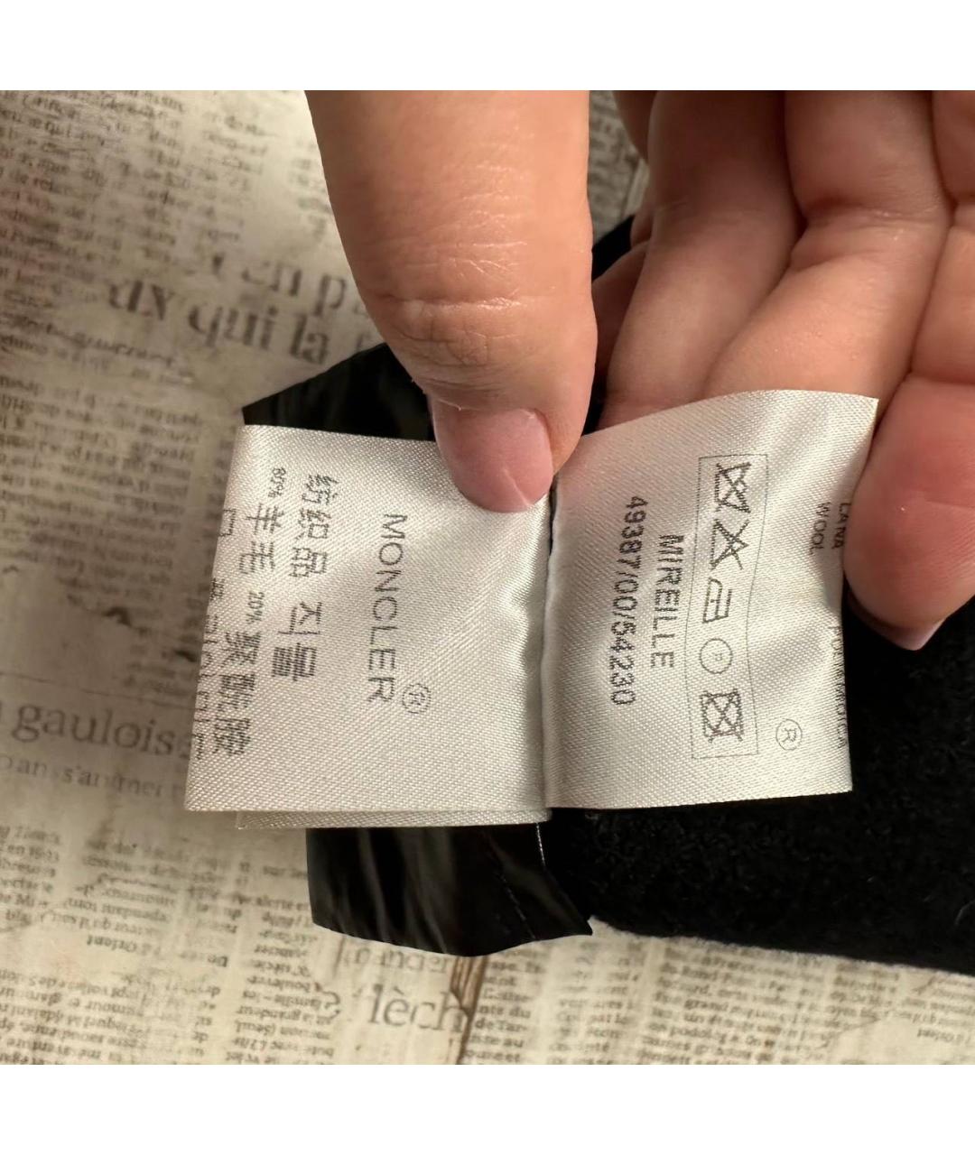 MONCLER Черное пальто, фото 7