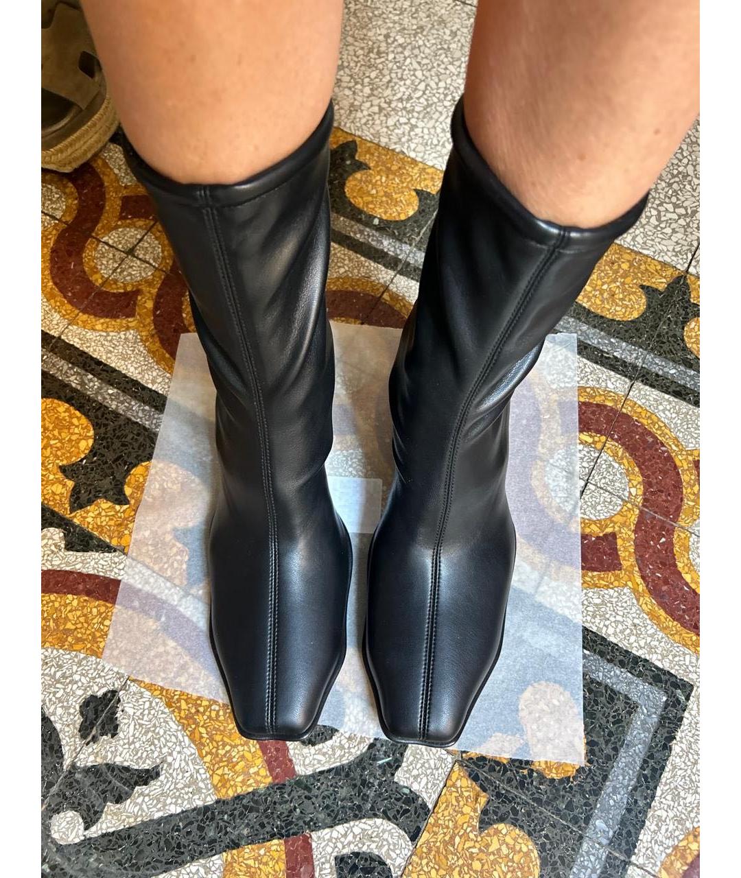 MM6 MAISON MARGIELA Черные ботильоны из искусственной кожи, фото 4