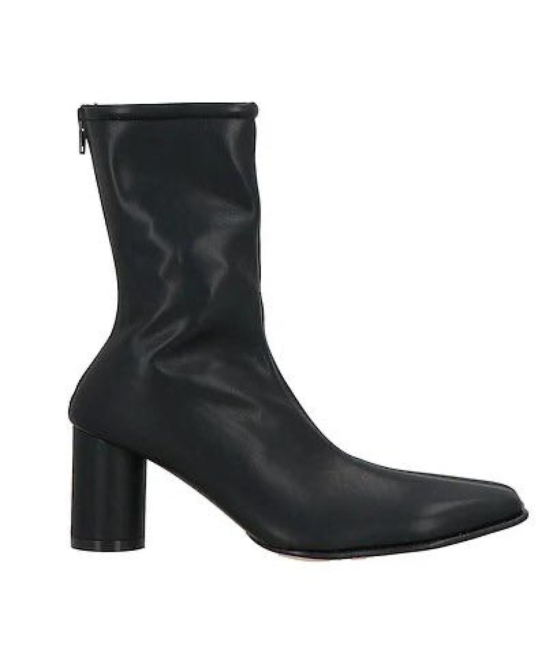 MM6 MAISON MARGIELA Черные ботильоны из искусственной кожи, фото 1