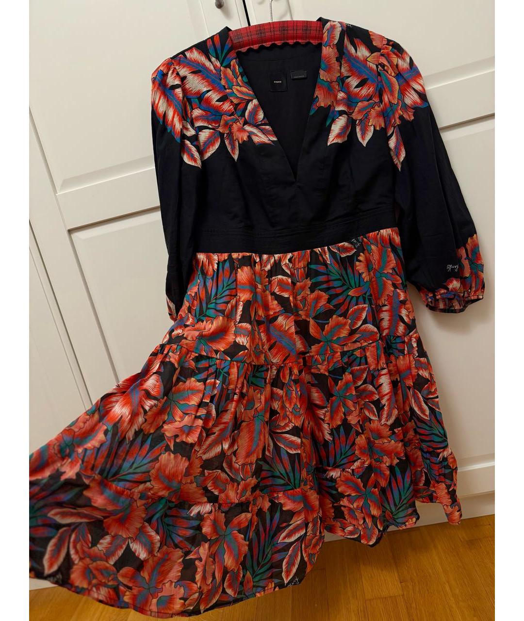 PINKO Мульти хлопковое повседневное платье, фото 4