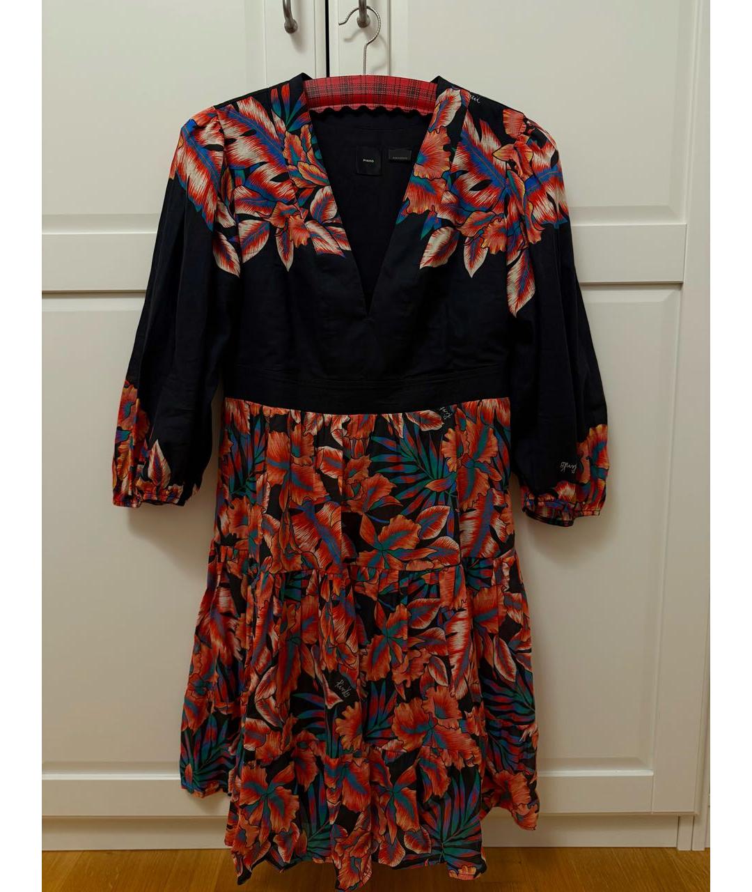 PINKO Мульти хлопковое повседневное платье, фото 8