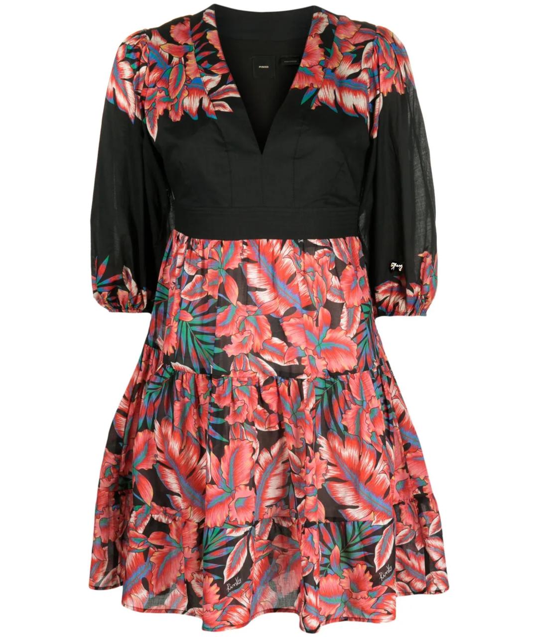 PINKO Мульти хлопковое повседневное платье, фото 1