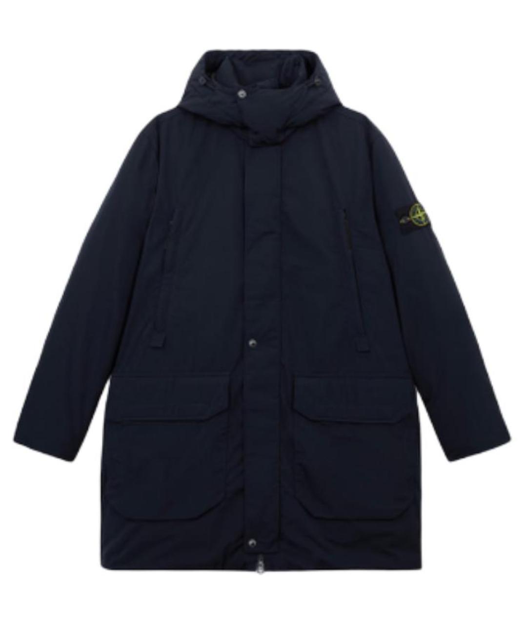 STONE ISLAND Темно-синий тренч / плащ, фото 1