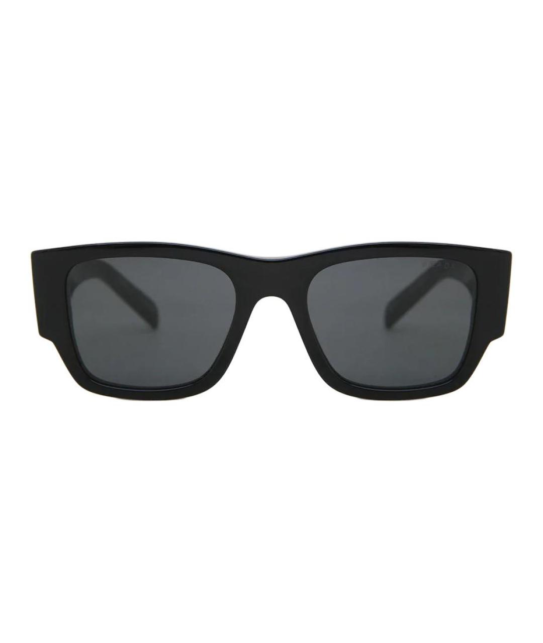 PRADA Черные пластиковые солнцезащитные очки, фото 2