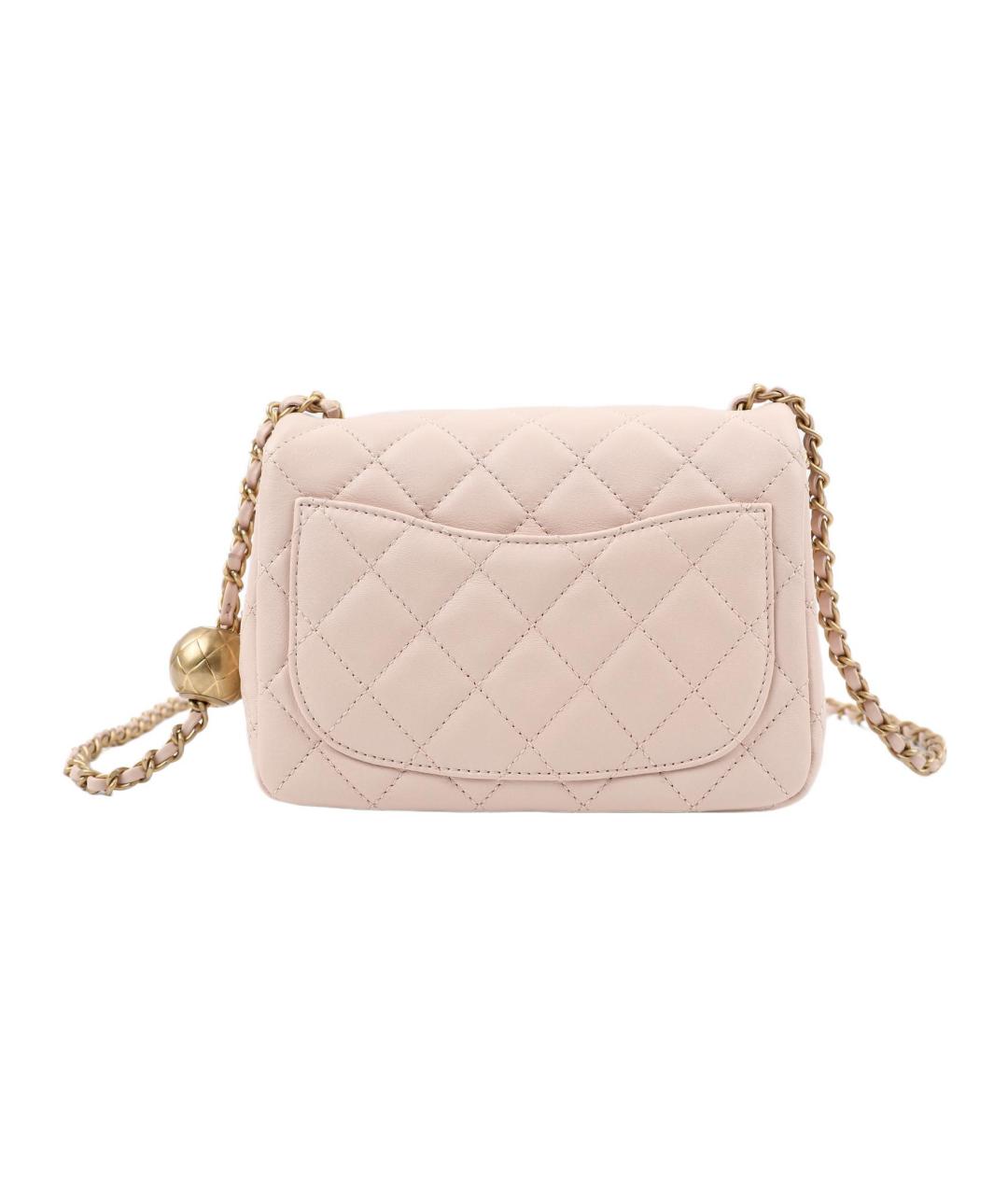 CHANEL Бежевая кожаная сумка через плечо, фото 2