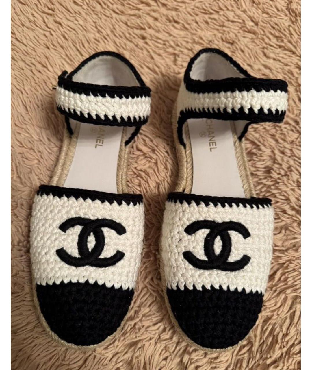 CHANEL Белые текстильные эспадрильи, фото 3