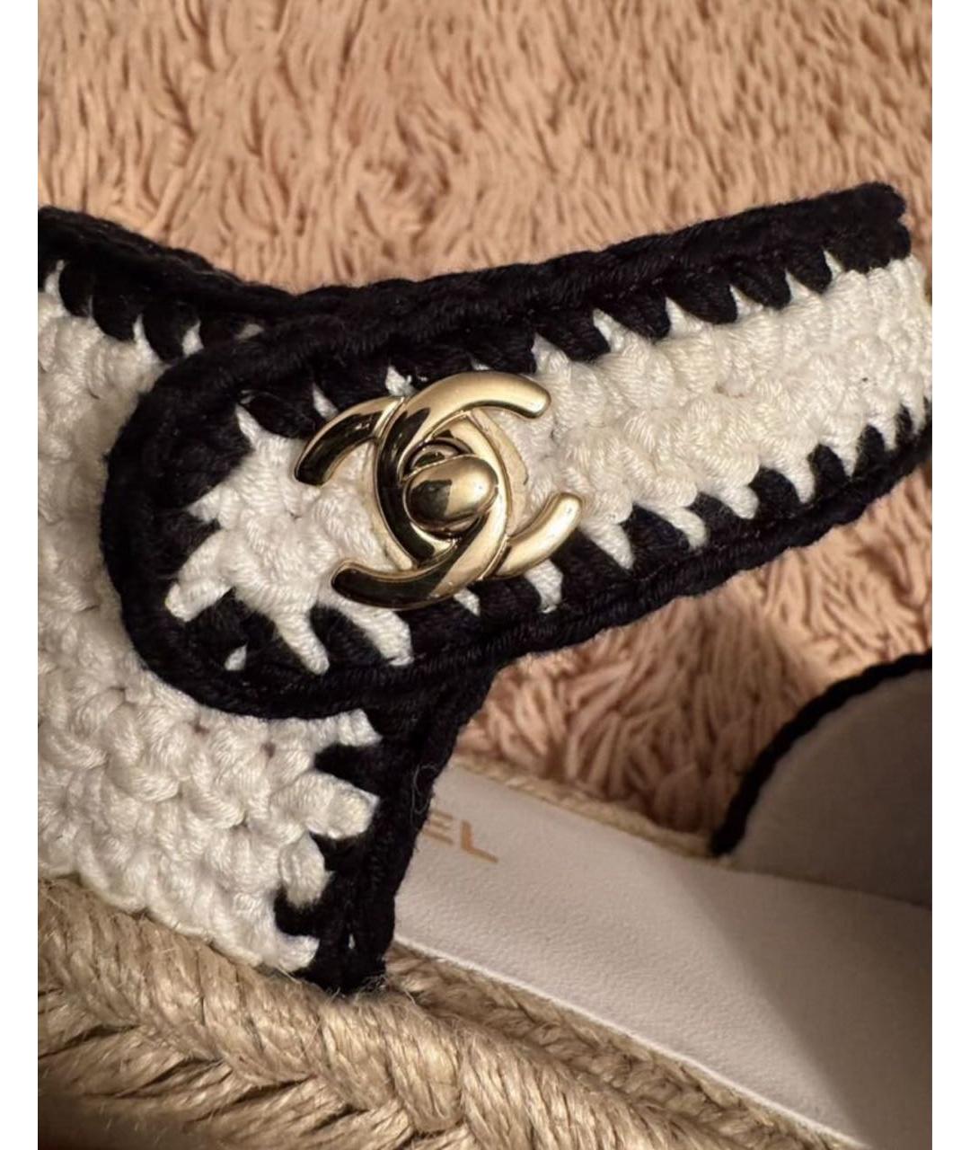 CHANEL Белые текстильные эспадрильи, фото 2