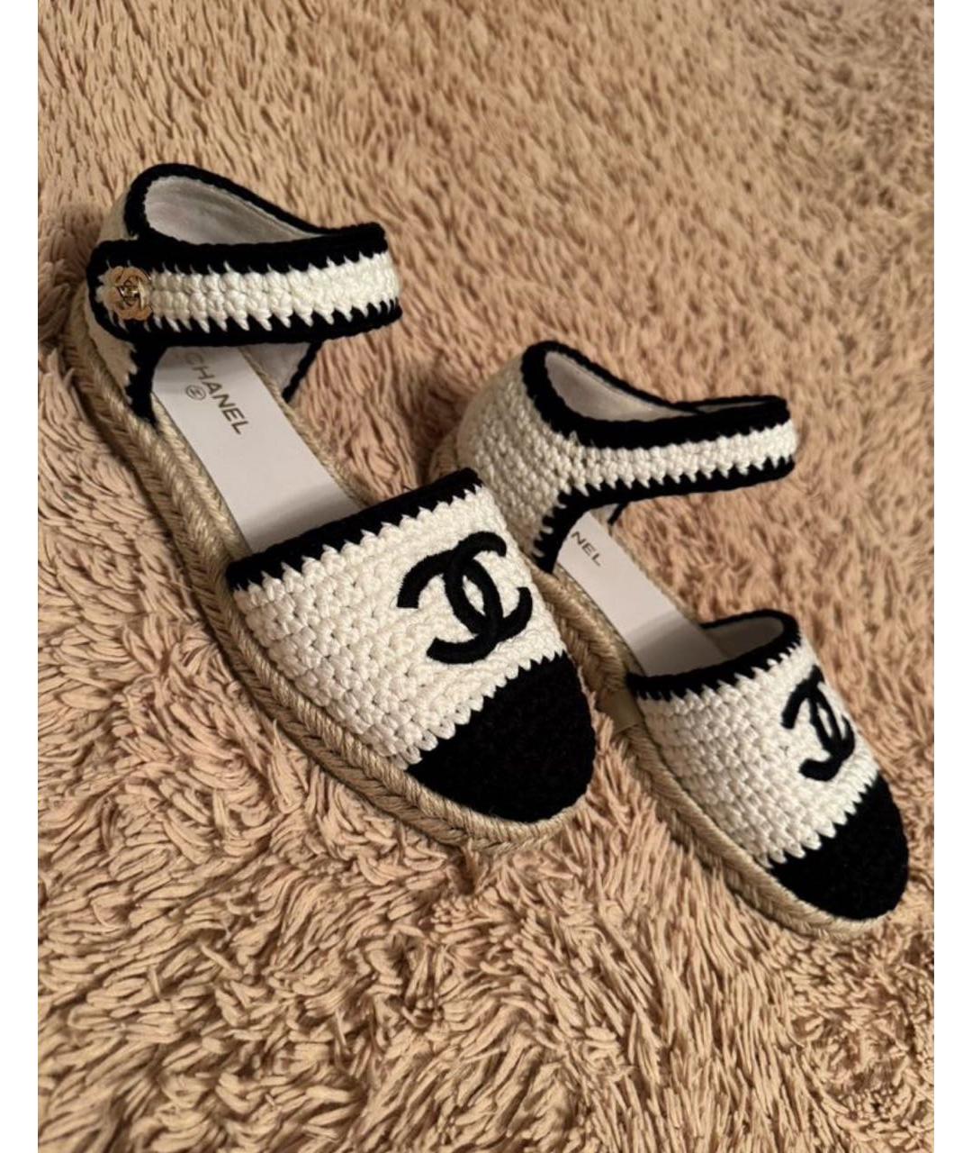 CHANEL Белые текстильные эспадрильи, фото 7