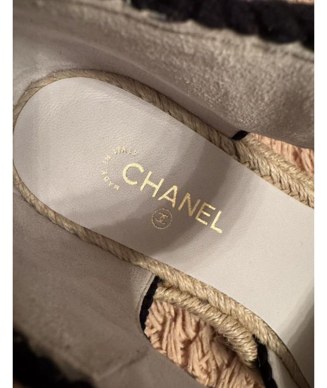 CHANEL Белые текстильные эспадрильи, фото 4