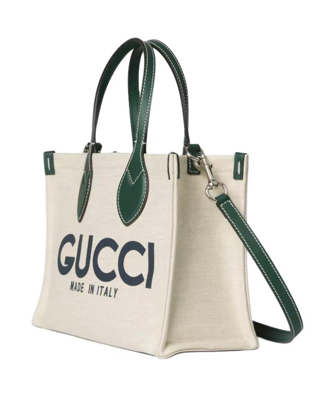 GUCCI Бежевая тканевая сумка через плечо, фото 3