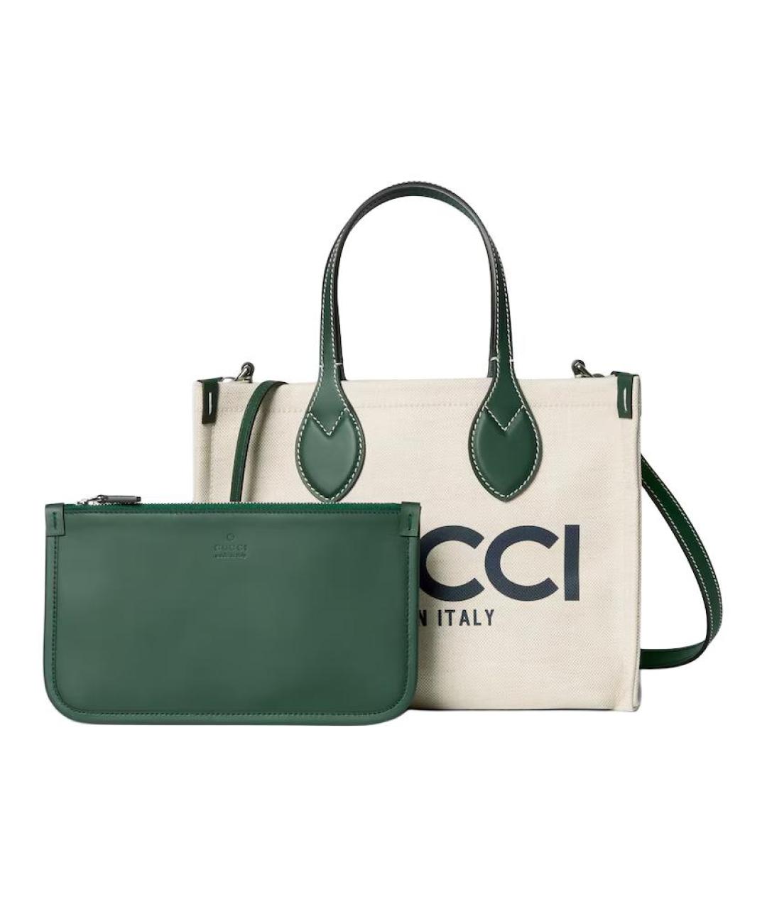 GUCCI Бежевая тканевая сумка через плечо, фото 2