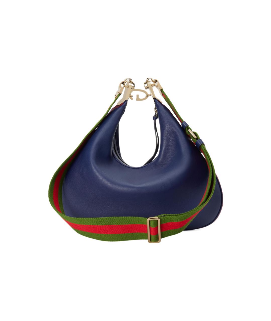 GUCCI Синяя кожаная сумка через плечо, фото 5