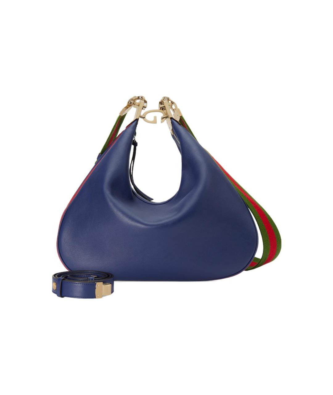 GUCCI Синяя кожаная сумка через плечо, фото 2