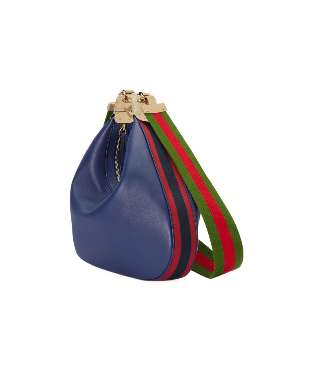 GUCCI Синяя кожаная сумка через плечо, фото 3