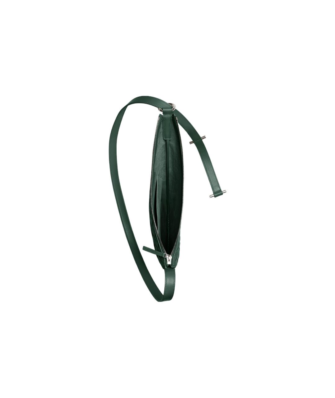 BOTTEGA VENETA Зеленая кожаная сумка на плечо, фото 2