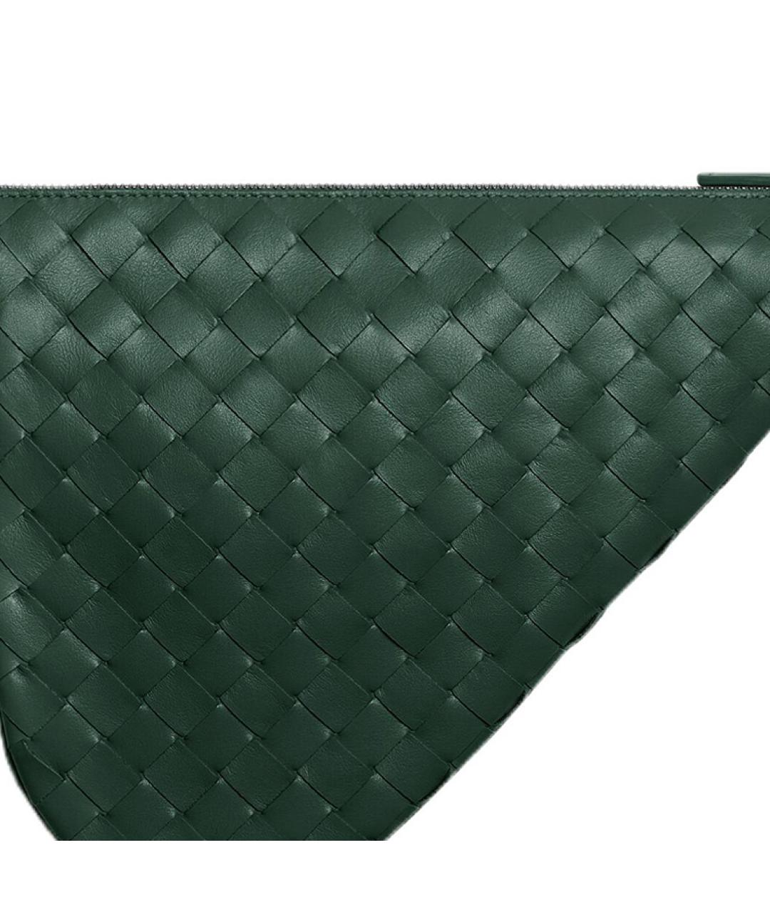 BOTTEGA VENETA Зеленая кожаная сумка на плечо, фото 3