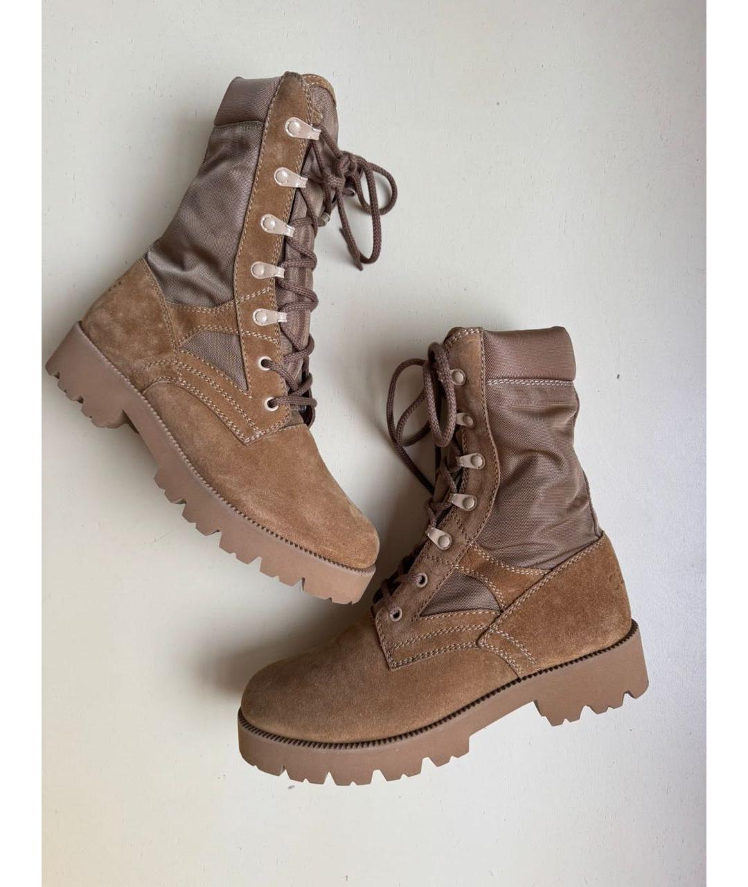 CELINE Коричневые замшевые ботинки, фото 3