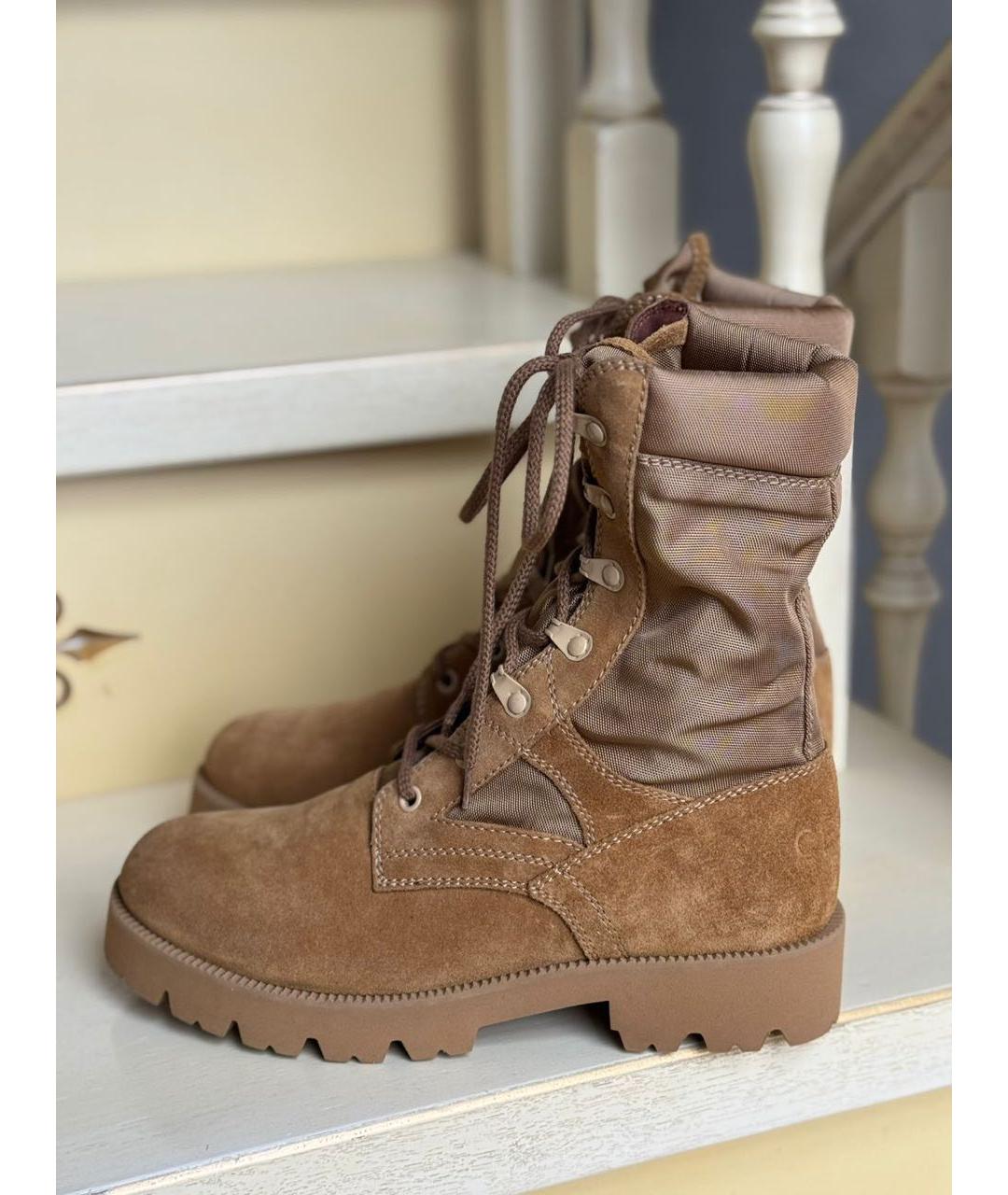 CELINE Коричневые замшевые ботинки, фото 9