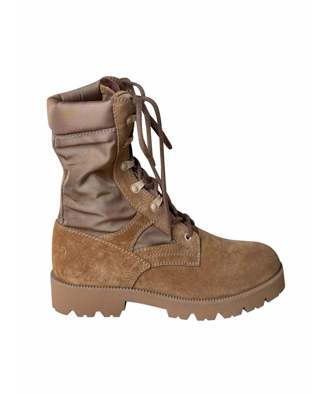 CELINE Коричневые замшевые ботинки, фото 1