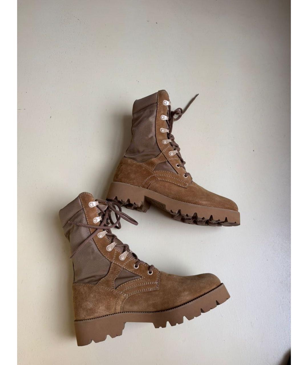 CELINE Коричневые замшевые ботинки, фото 4