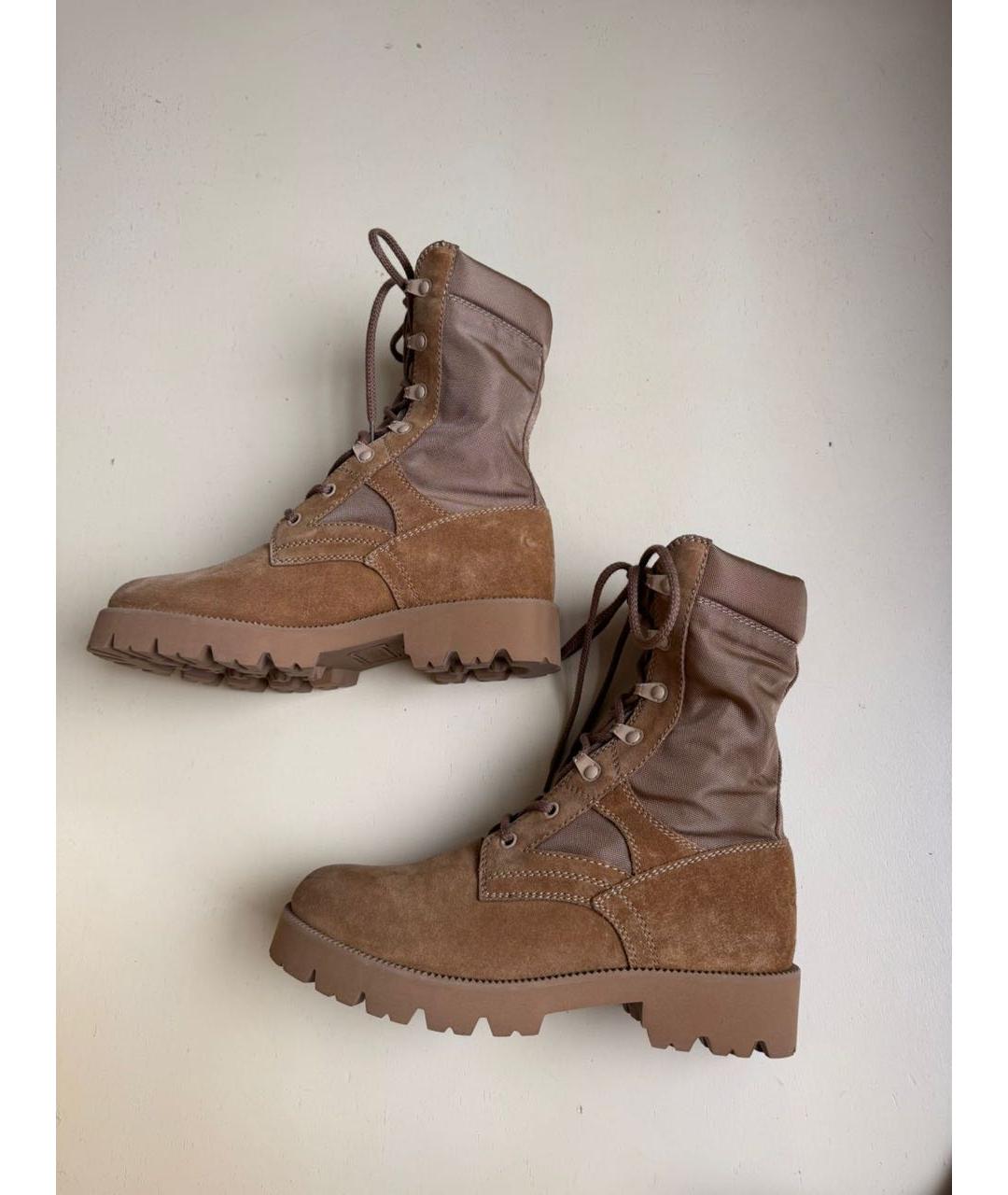 CELINE Коричневые замшевые ботинки, фото 5