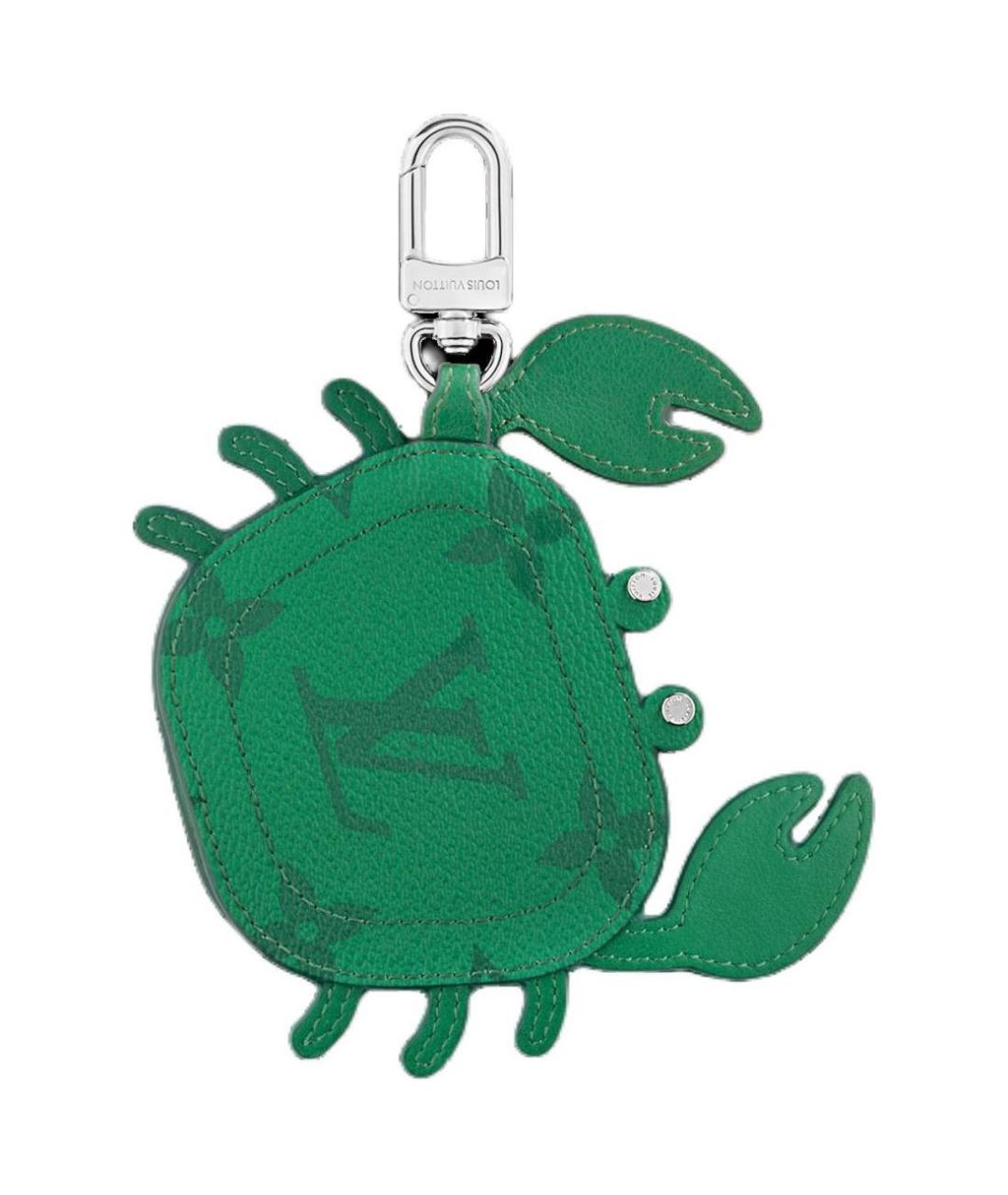 LOUIS VUITTON Зеленый кожаный кошелек, фото 2