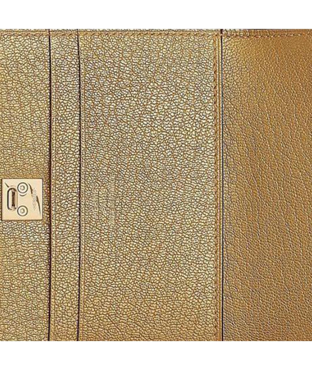 HERMES Золотой кожаный кардхолдер, фото 3