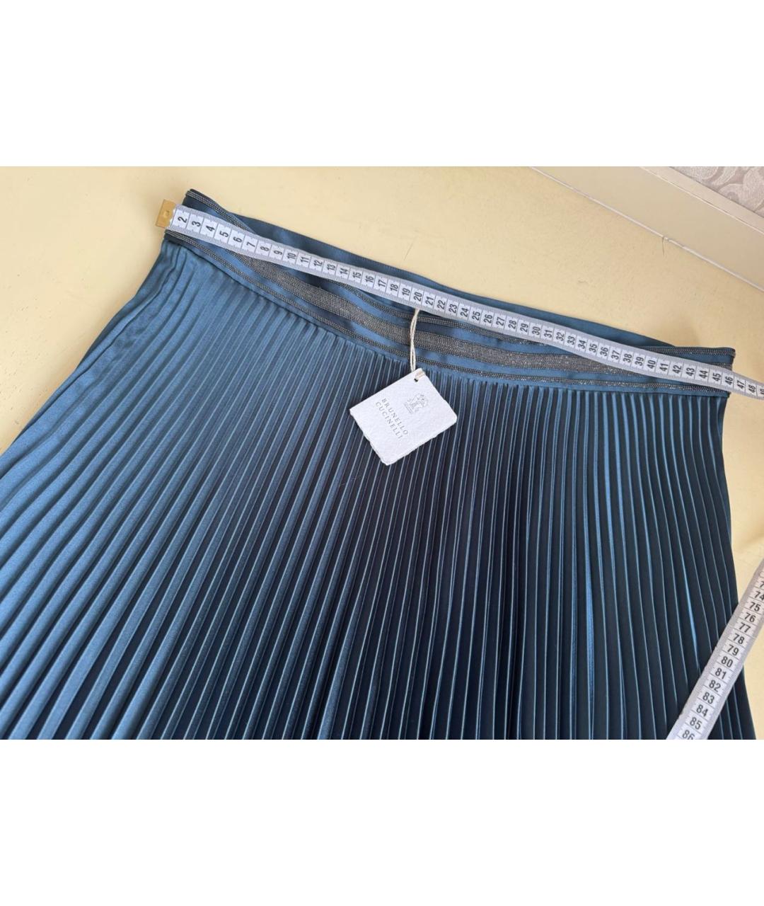 BRUNELLO CUCINELLI Черная полиэстеровая юбка миди, фото 2