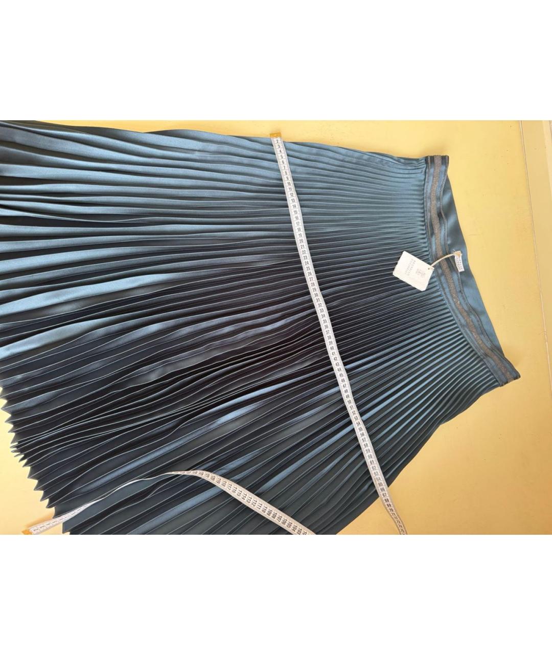 BRUNELLO CUCINELLI Черная полиэстеровая юбка миди, фото 4