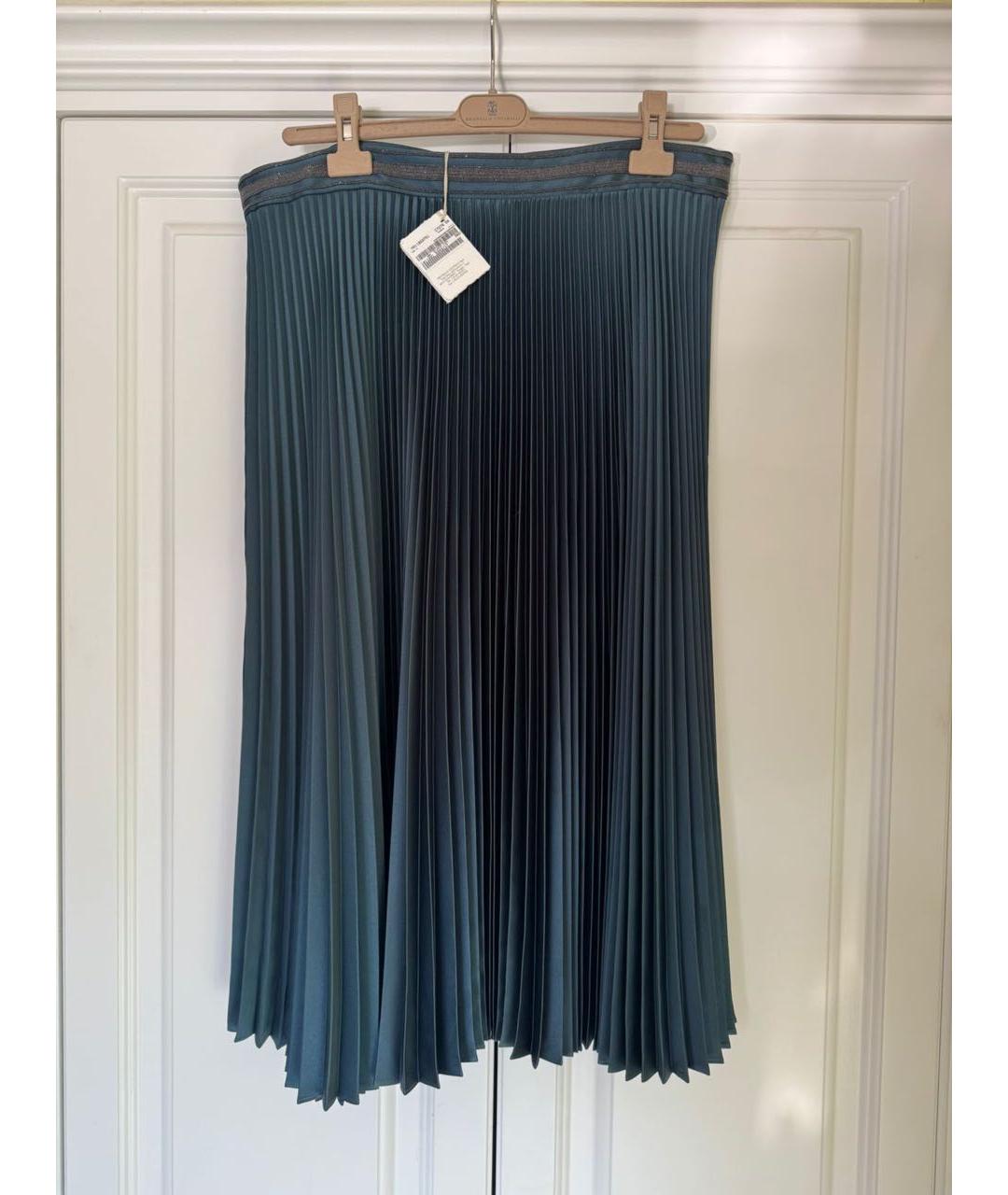 BRUNELLO CUCINELLI Черная полиэстеровая юбка миди, фото 5