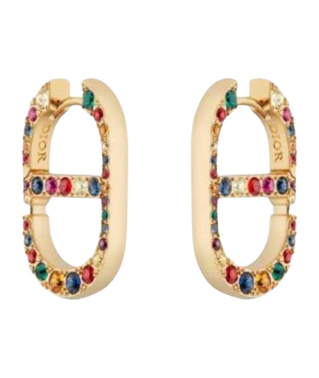 CHRISTIAN DIOR Золотые металлические серьги, фото 1