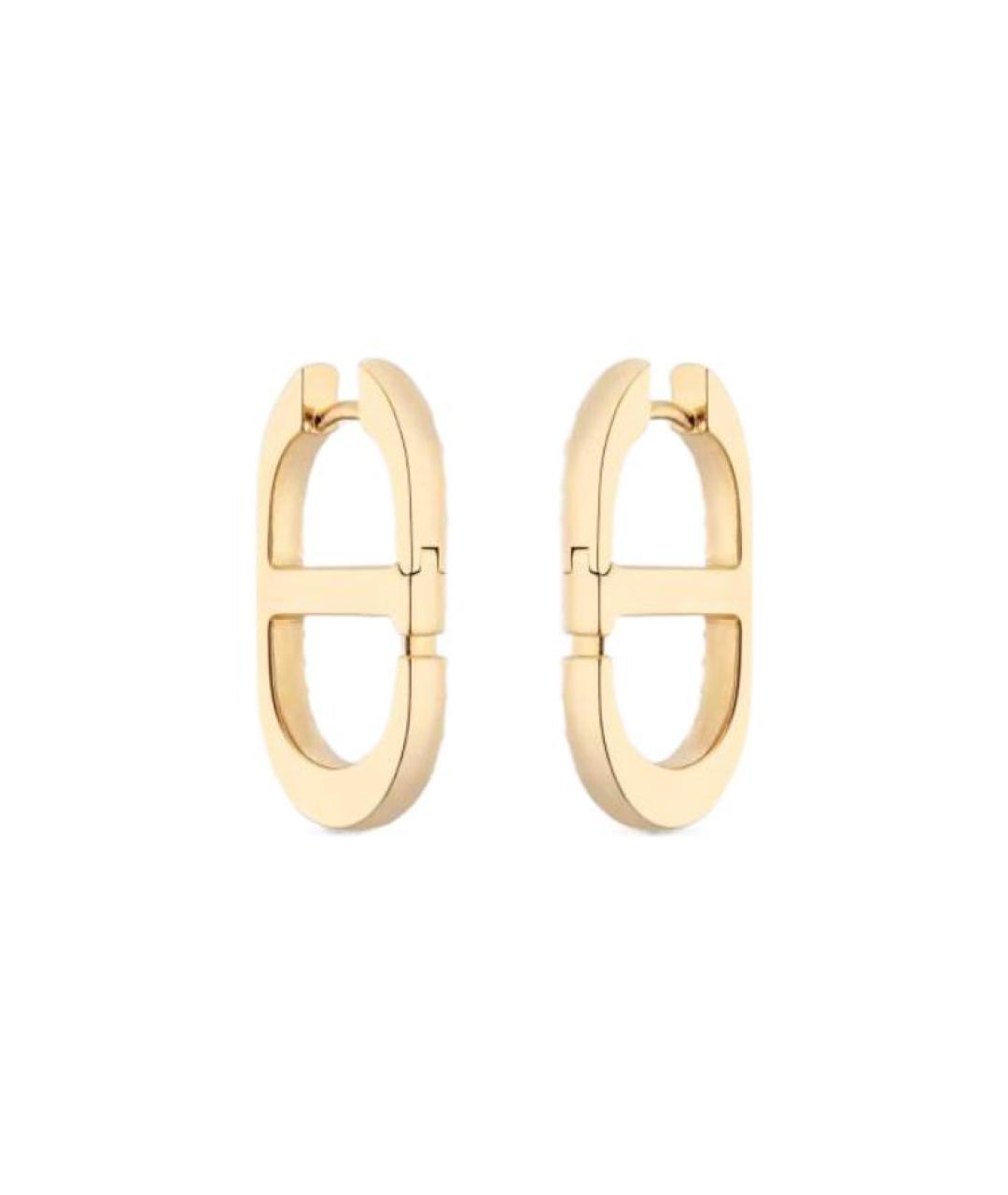 CHRISTIAN DIOR Золотые металлические серьги, фото 3