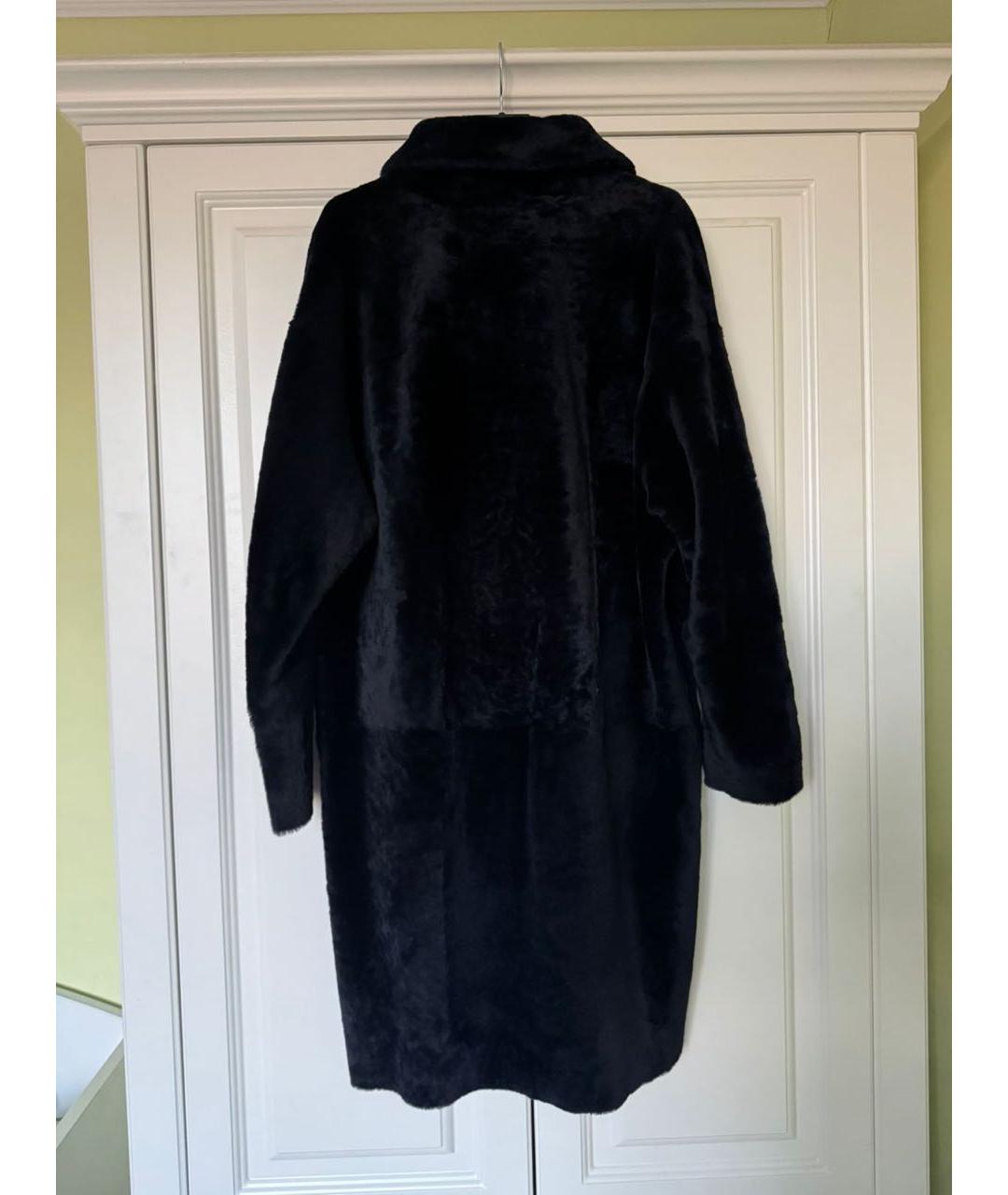 DROME Черная меховая дубленка, фото 2