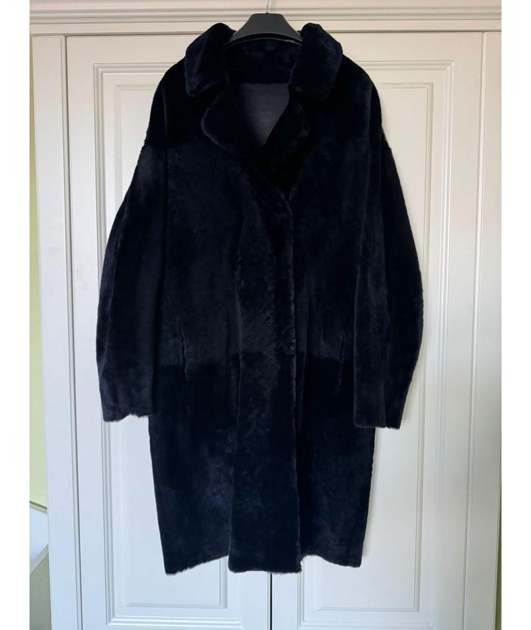DROME Черная меховая дубленка, фото 7