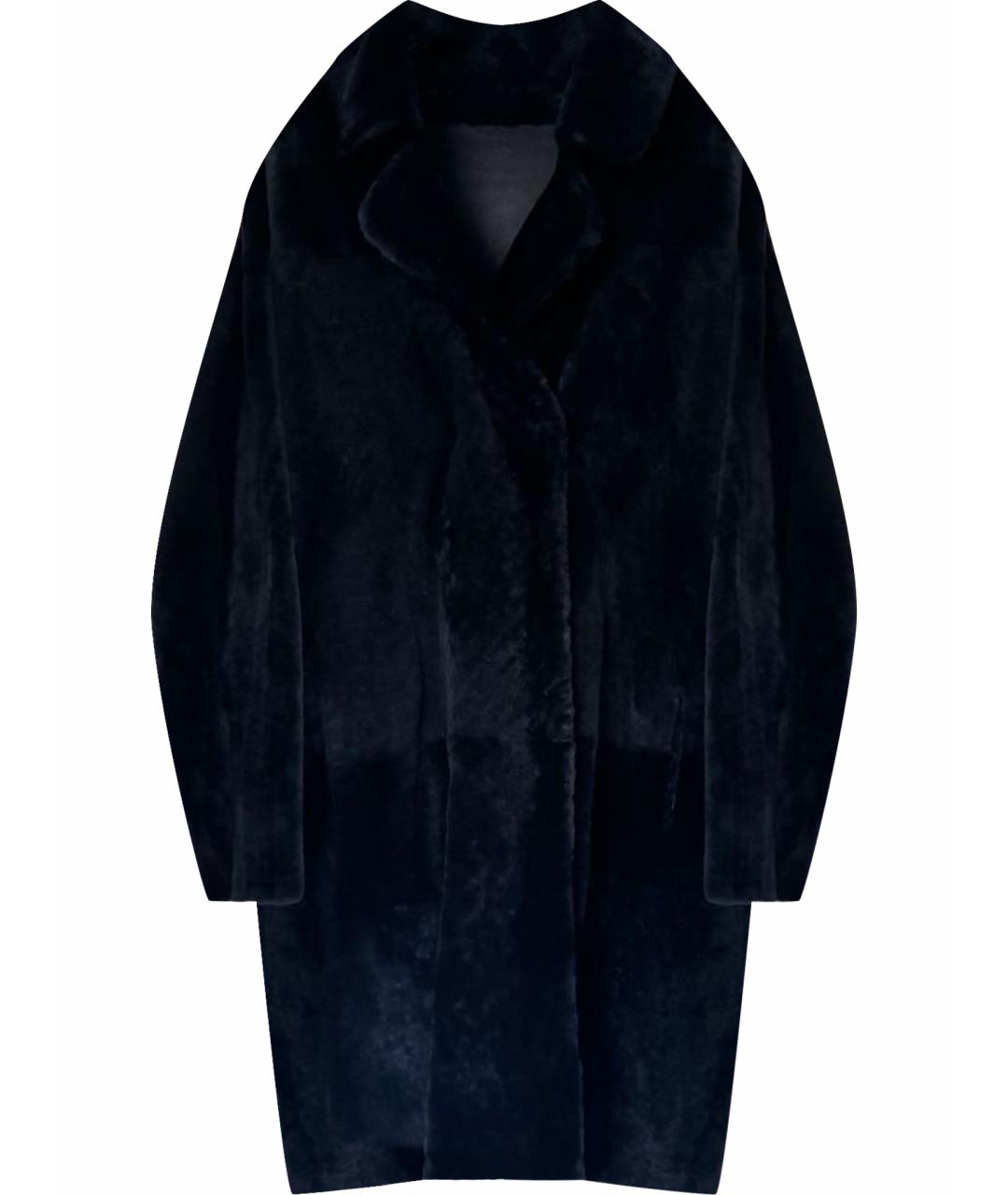 DROME Черная меховая дубленка, фото 1