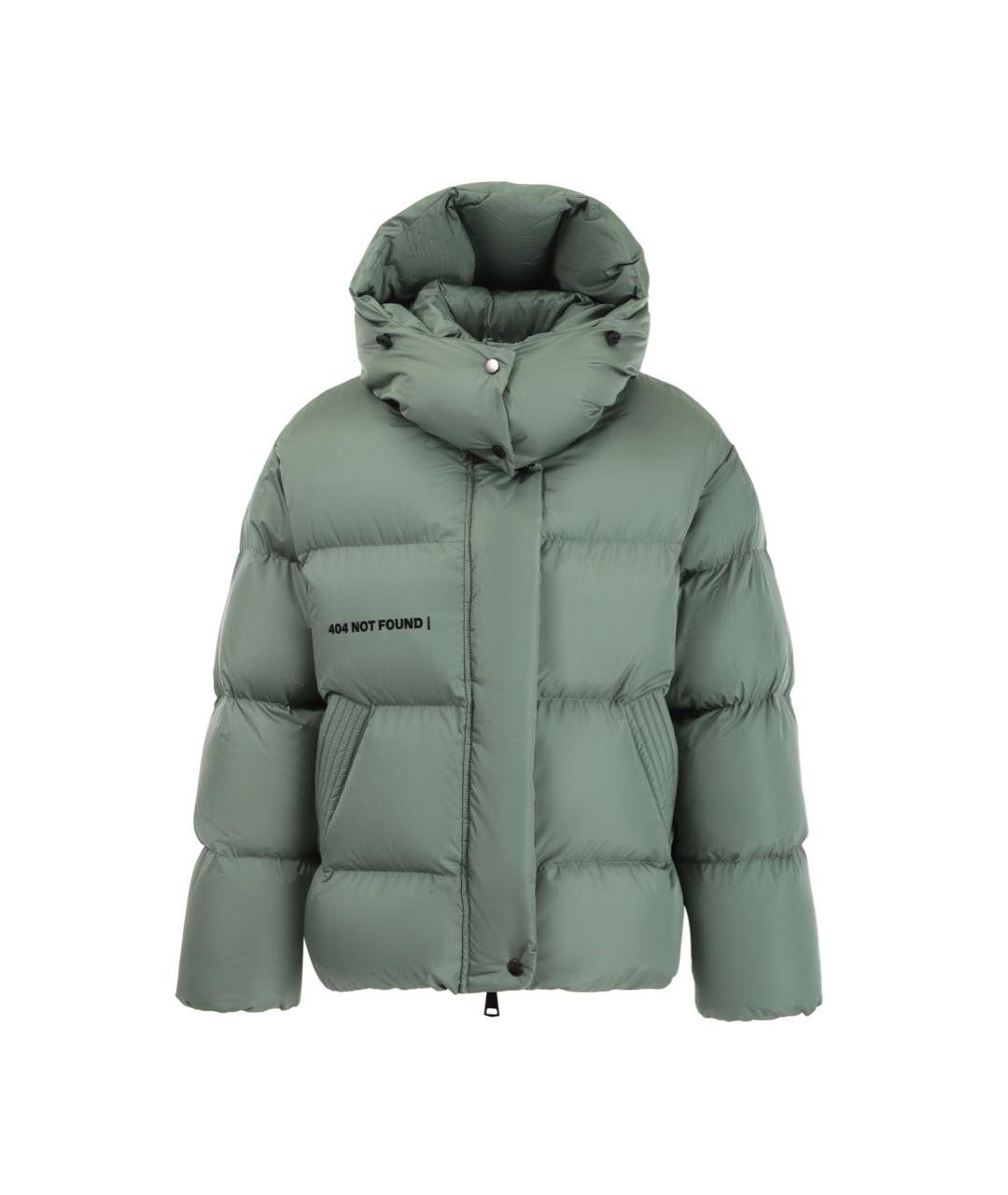 404NOTFOUND Зеленый полиэстеровый пуховик, фото 1