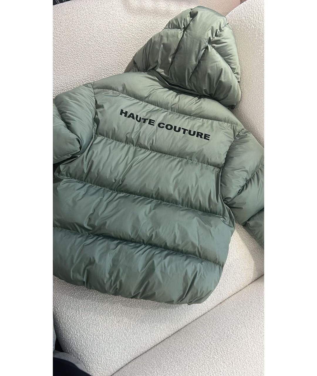 404NOTFOUND Зеленый полиэстеровый пуховик, фото 5