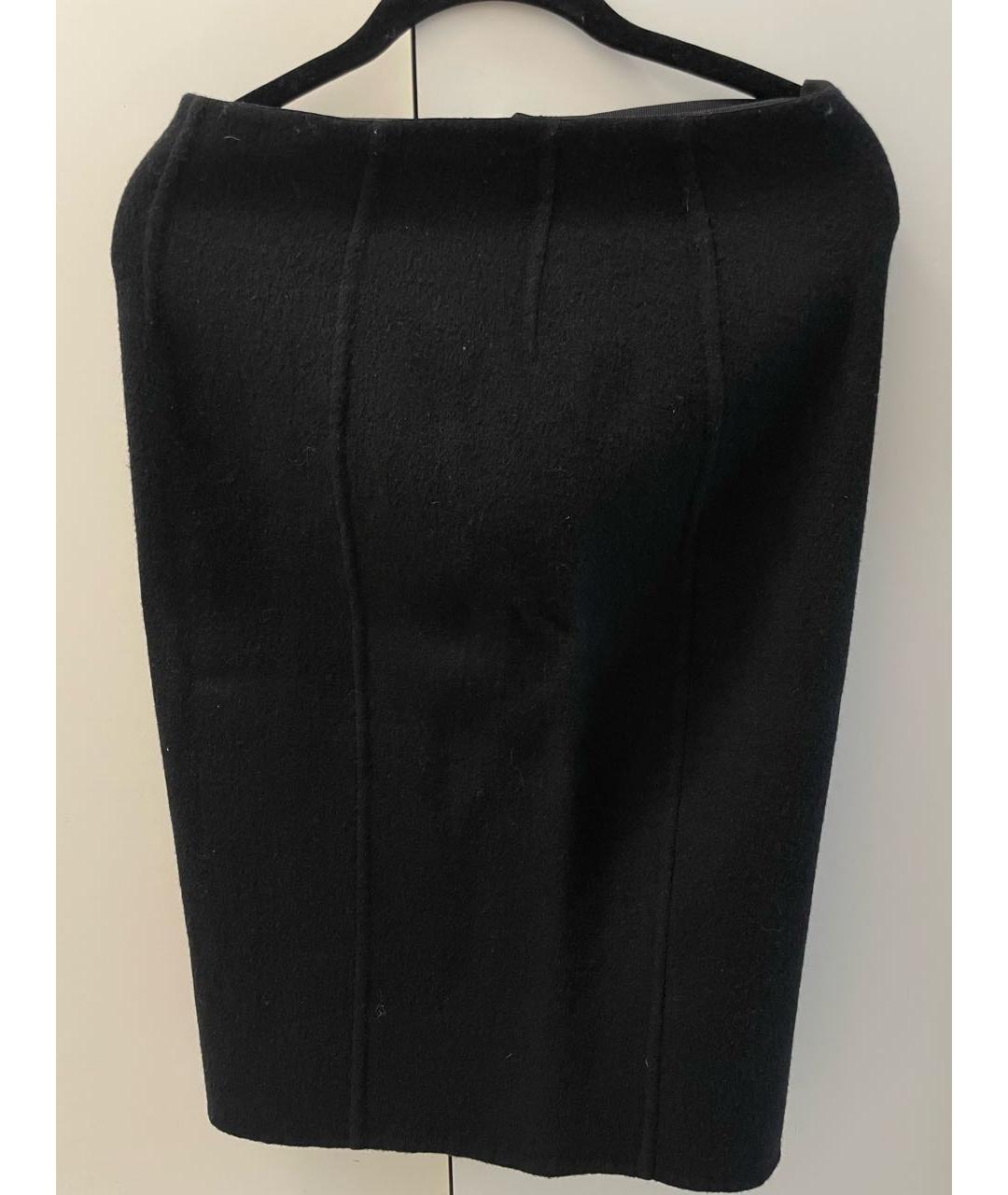 MICHAEL KORS Черная шерстяная юбка миди, фото 7