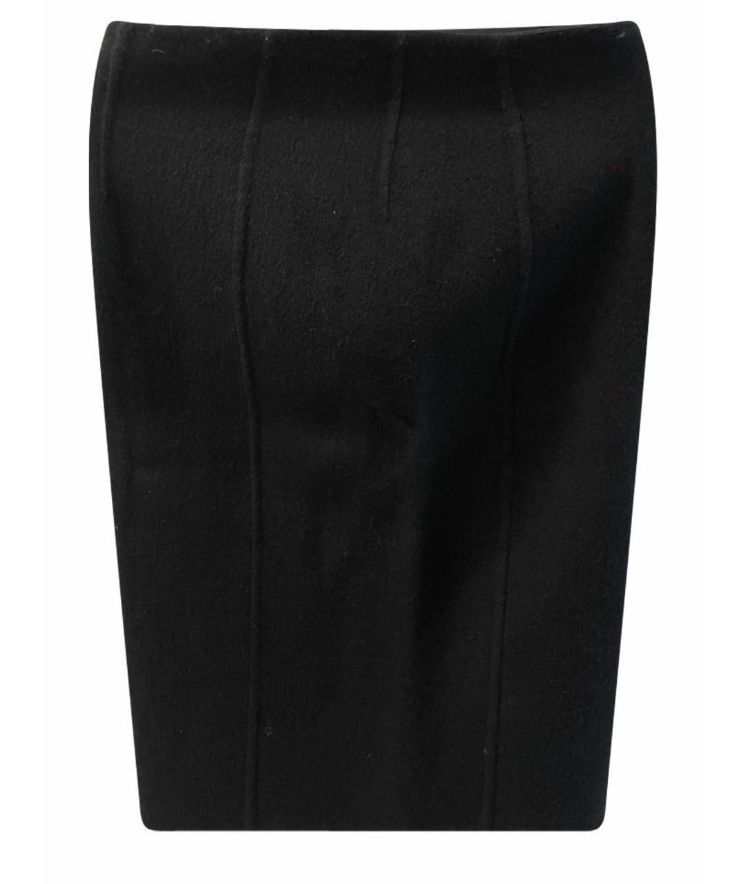 MICHAEL KORS Черная шерстяная юбка миди, фото 1