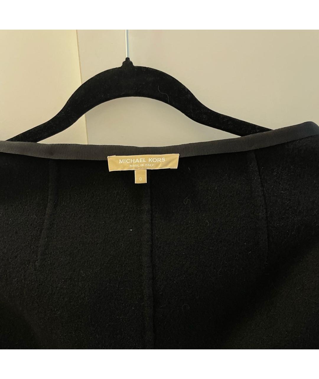 MICHAEL KORS Черная шерстяная юбка миди, фото 3