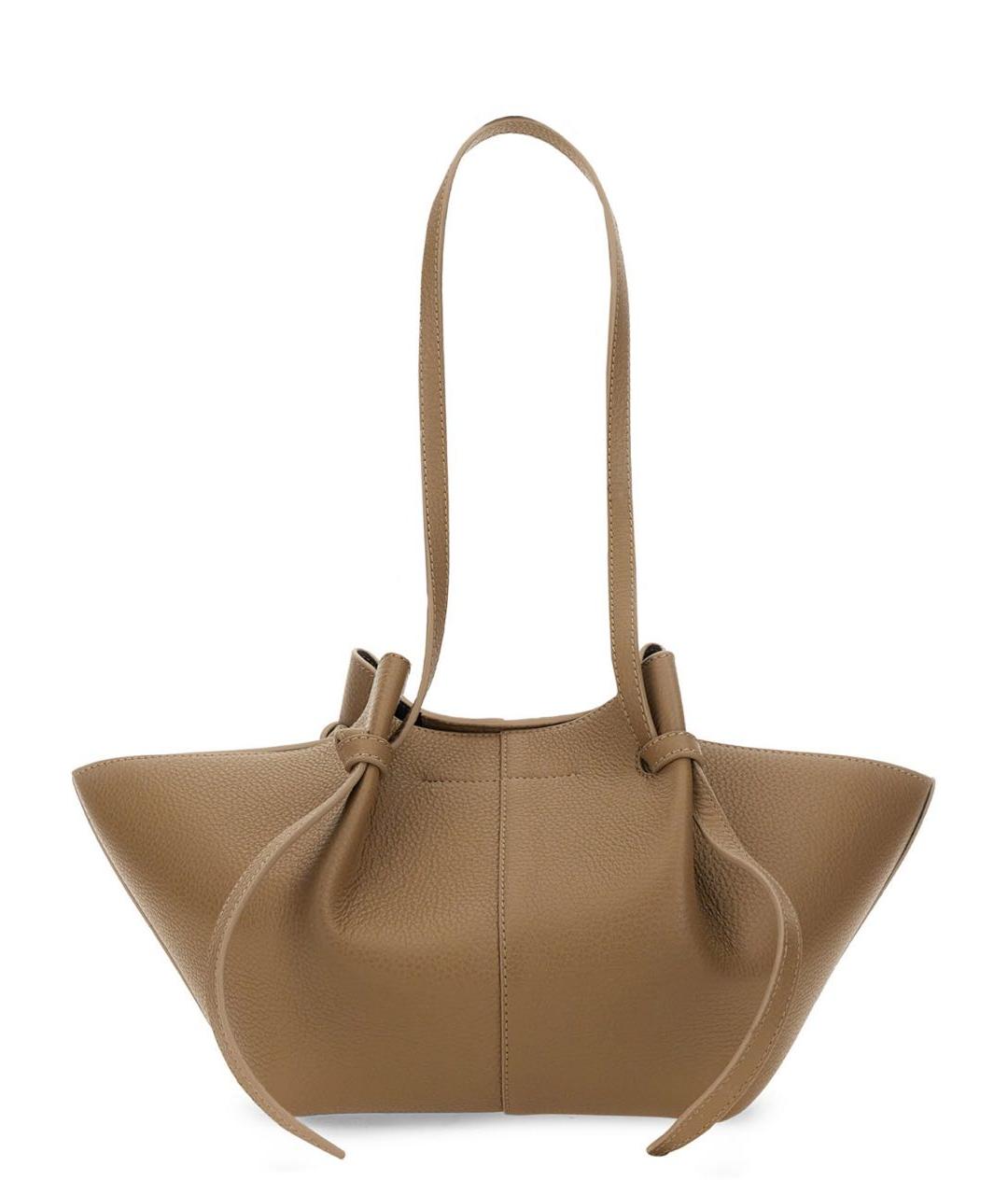 YUZEFI Бежевая кожаная сумка через плечо, фото 3