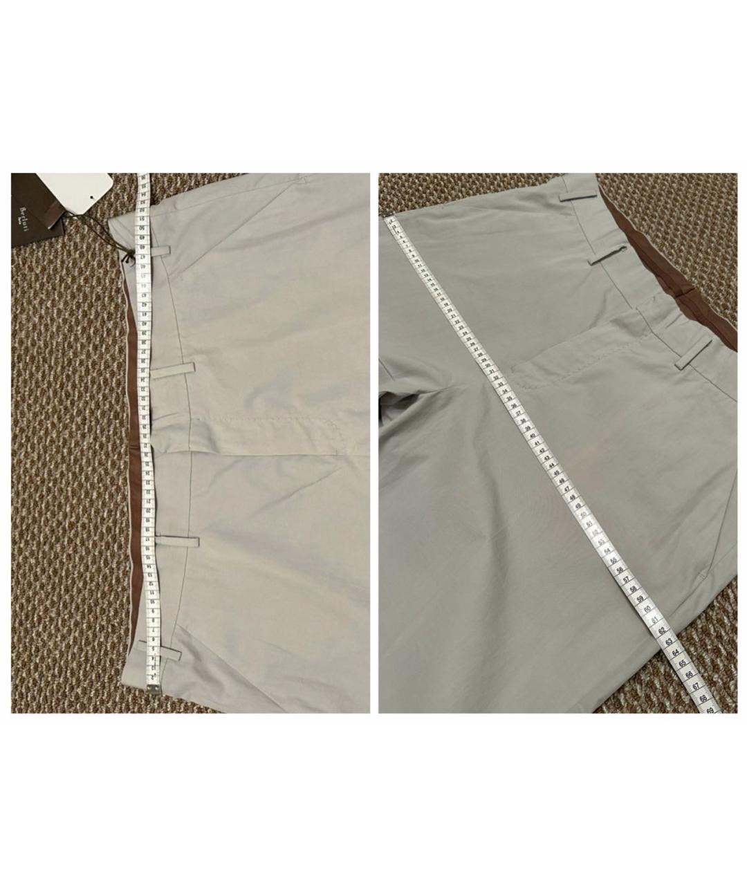 BERLUTI Серые хлопковые повседневные брюки, фото 7