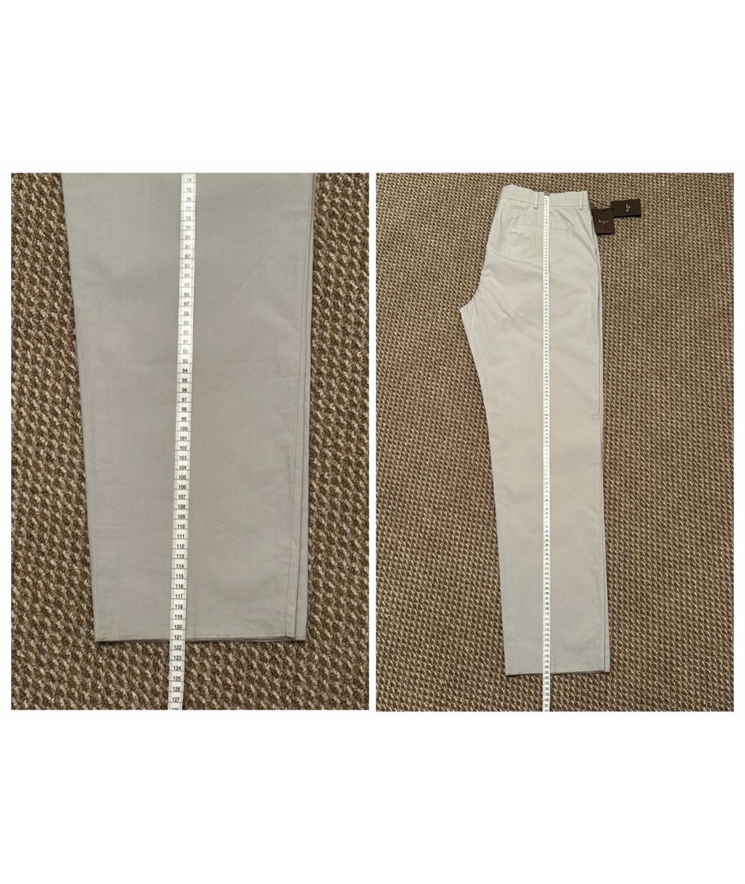 BERLUTI Серые хлопковые повседневные брюки, фото 8