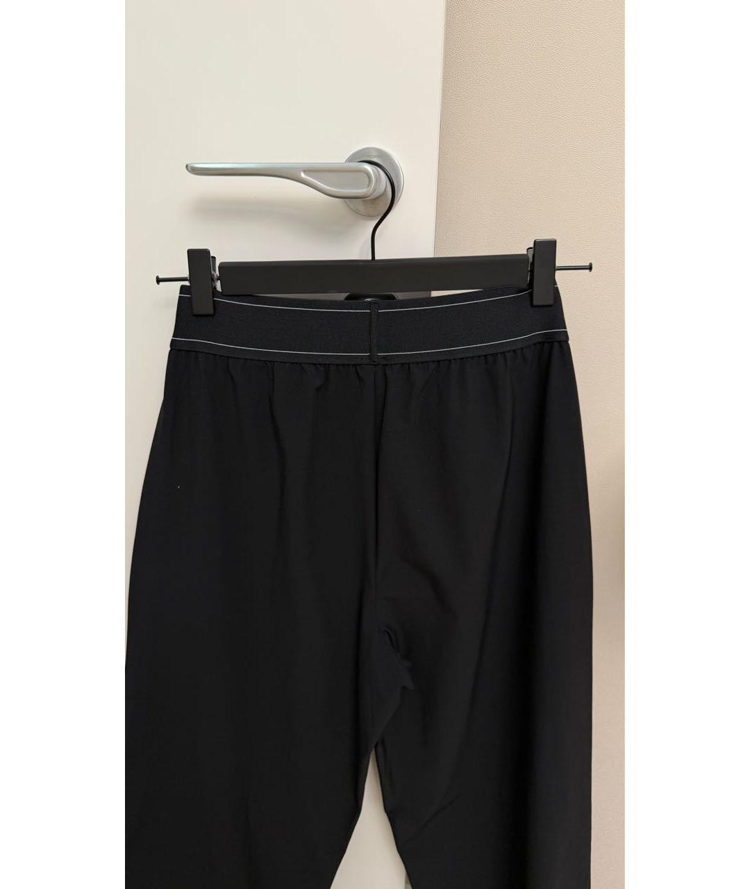 ALO YOGA Черные полиэстеровые брюки широкие, фото 3