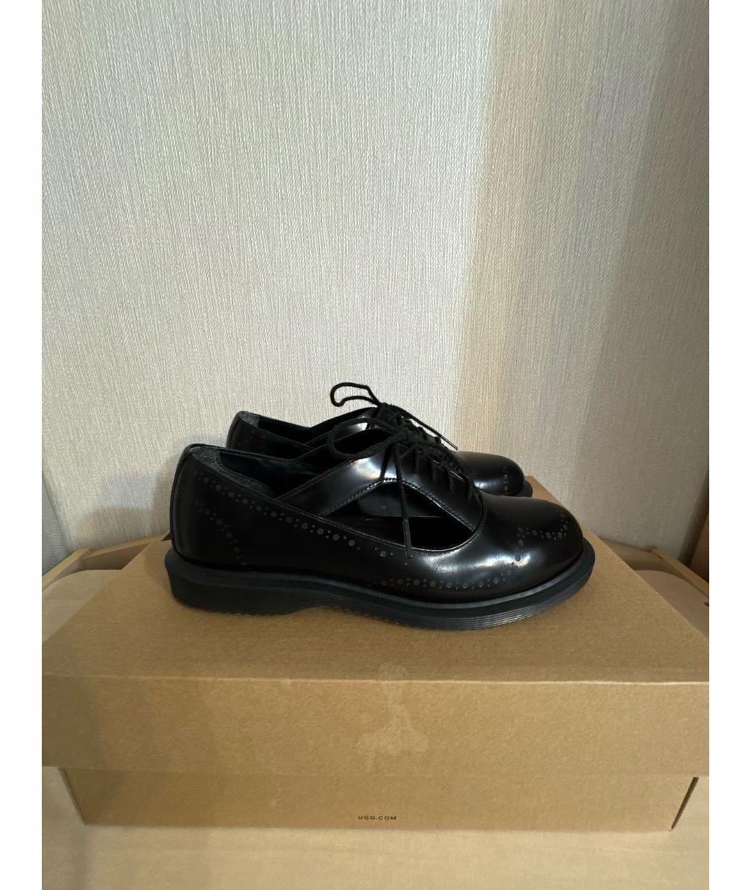 DR. MARTENS Черные кожаные брогги и оксфорды, фото 5